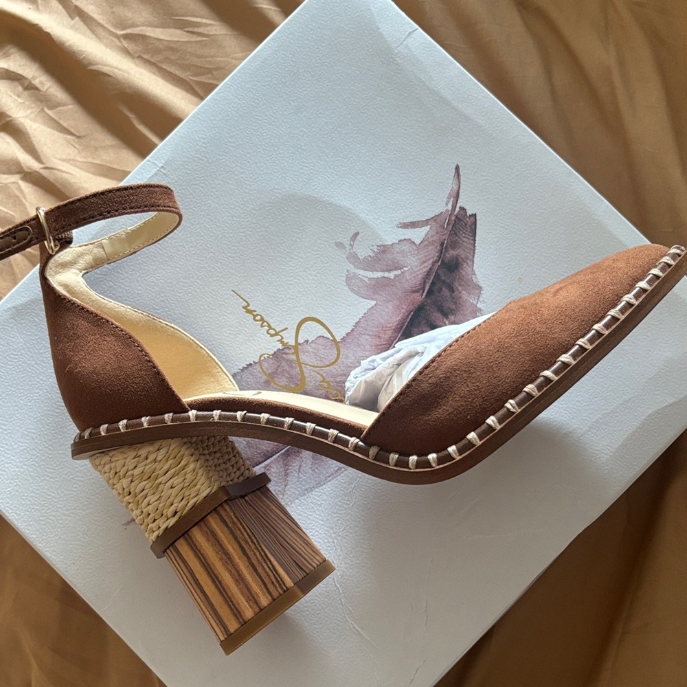 Brown Ankle Strap Heels